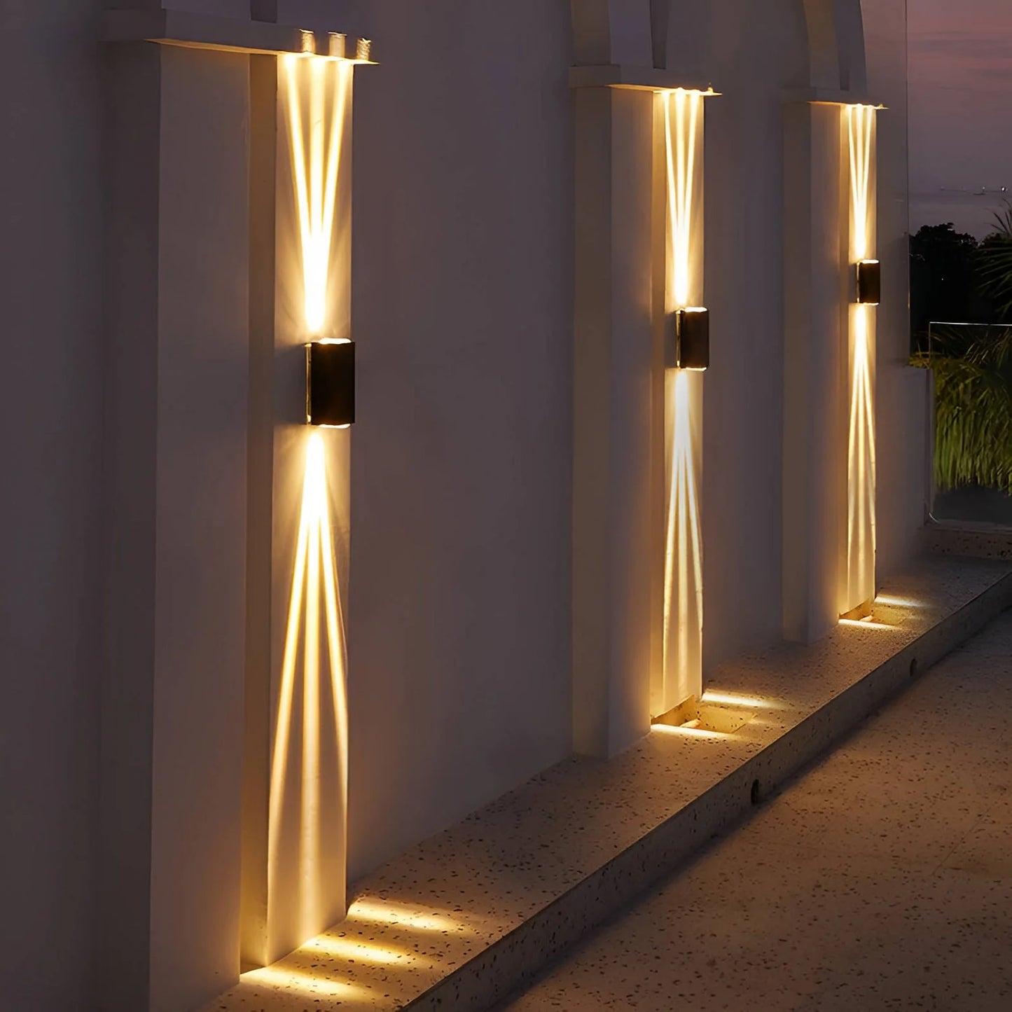 LED Waterproof Outdoor 3 Beams Wall Light